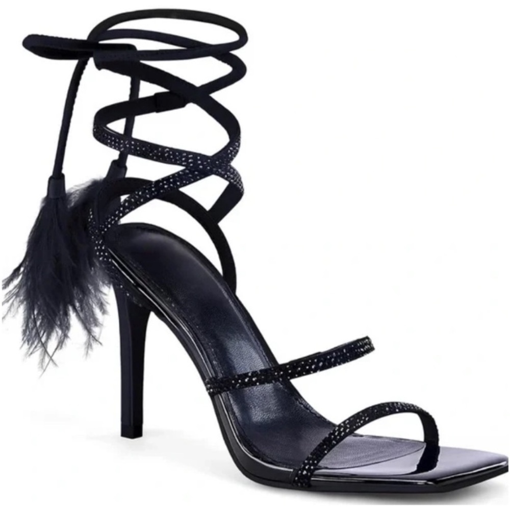 Elegant Black Strappy Heels